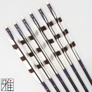 弓道 ジュラ矢 ターキー手描染羽 2015黒|6本組|矧糸:紫系|202035