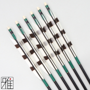弓道 ジュラ矢 ターキー手描染羽 2015黒|6本組|矧糸:緑系|202038