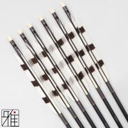 弓道 ジュラ矢 ターキー手描染羽 2015黒|6本組|矧糸:灰系|202047