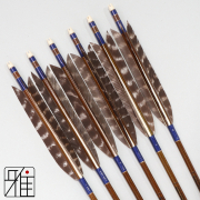 弓道 イーストン カーボン矢 ターキートラ班羽 8023|6本組|矧糸:青系|808310