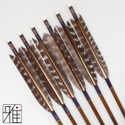 弓道 イーストン カーボン矢 ターキートラ班羽 8023|6本組|矧糸:紫系|808312