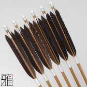 弓道 ミズノ カーボン矢 黒手羽 WENEW 84BC|6本組|矧糸:白系|849500