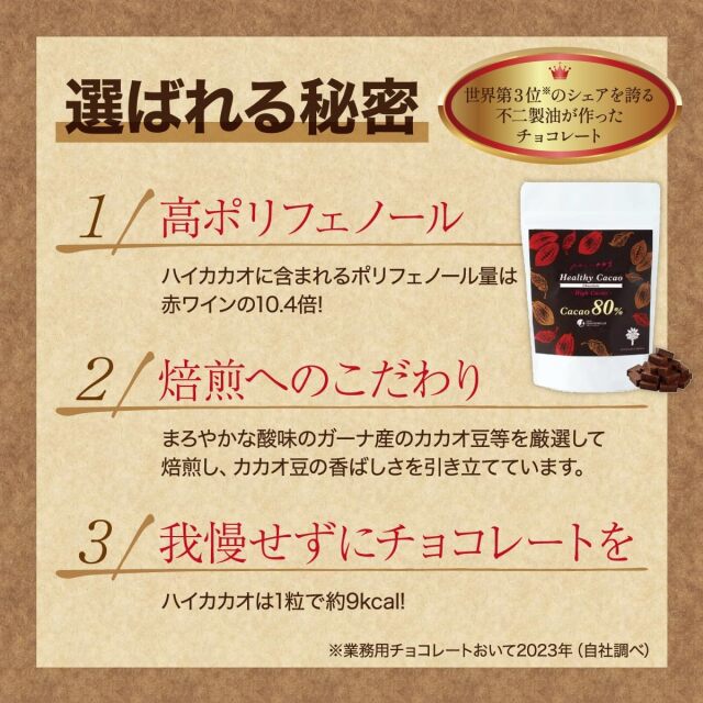 ヘルシーカカオチョコレート】 ハイカカオ(345g)