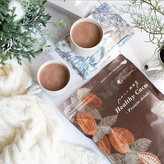 大豆プロテインドリンク「ヘルシーカカオ」ホットでもアイスでも