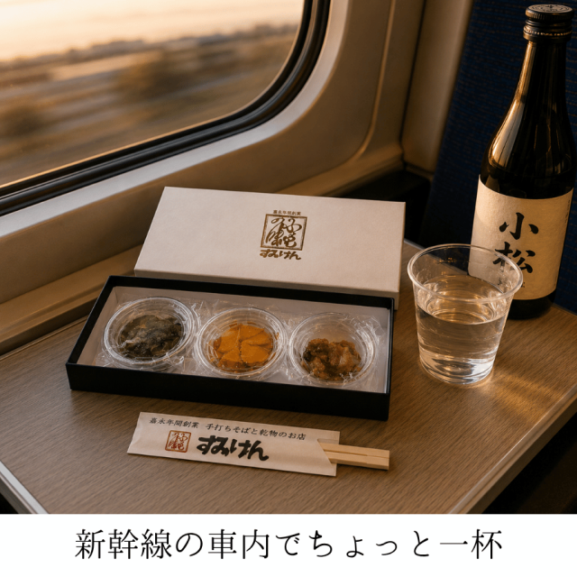 新幹線で晩酌