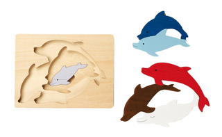 3重パズル・いるか　～6頭のイルカがパズルの中にかくれています。～