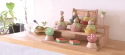 プーカのひな人形,HINANINGYO,ブナ,積み木のおひなさま