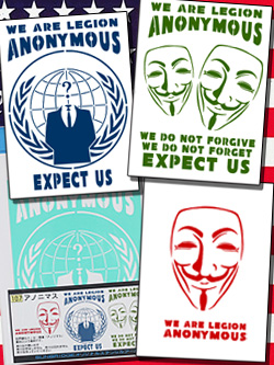 ステンシルシート１０７ アノニマス ハッカー集団