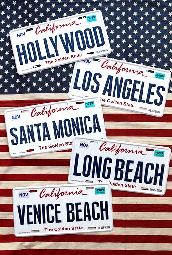 OLD カリフォルニア州アンティーク黒ナンバープレート　USAヴィンテージ西海岸 OLD カリフォルニア州アンティーク黒ナンバープレートUSA