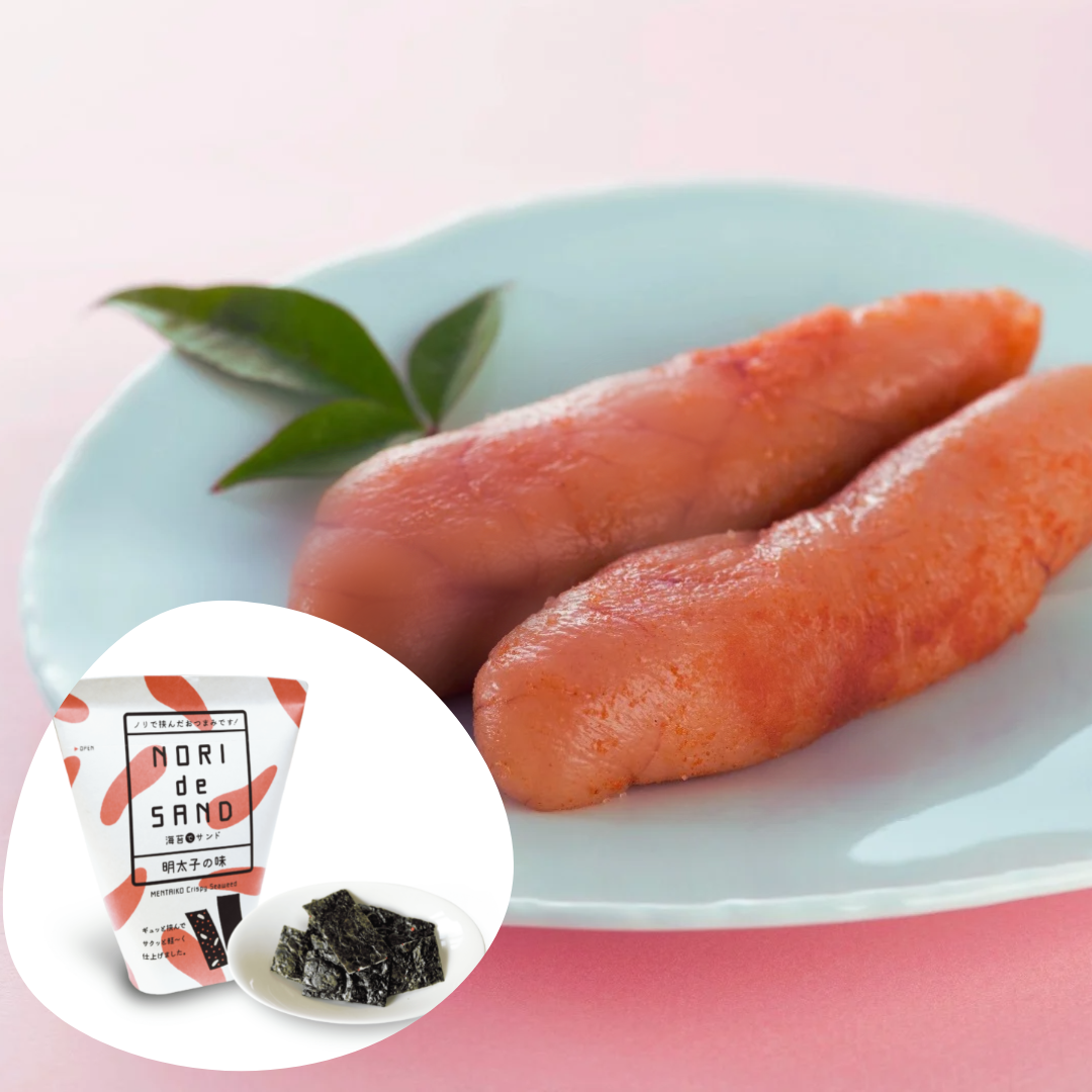 海苔でサンド 明太子の味