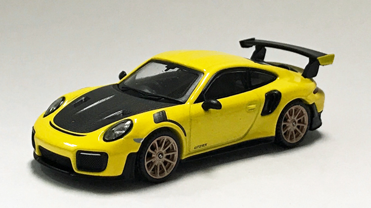 MINI GT 1/64 ポルシェ 911 GT2 RS レーシングイエロー(右ハンドル)
