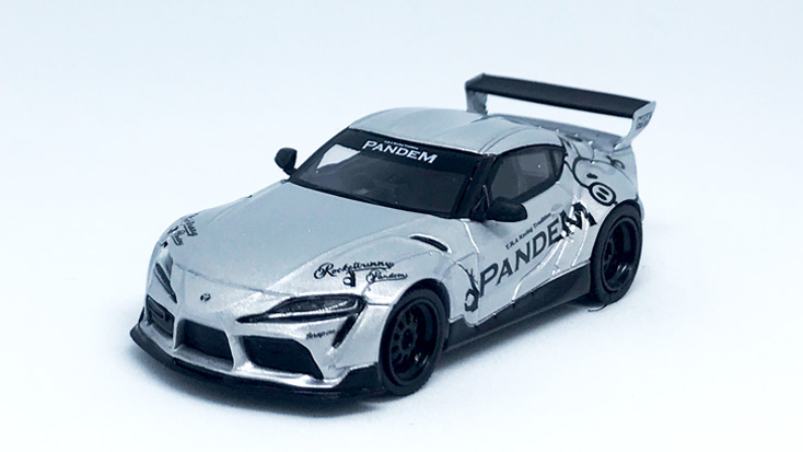 MINI GT 1/64 Pandem Toyota GR スープラ V1.0 シルバー(右ハンドル)