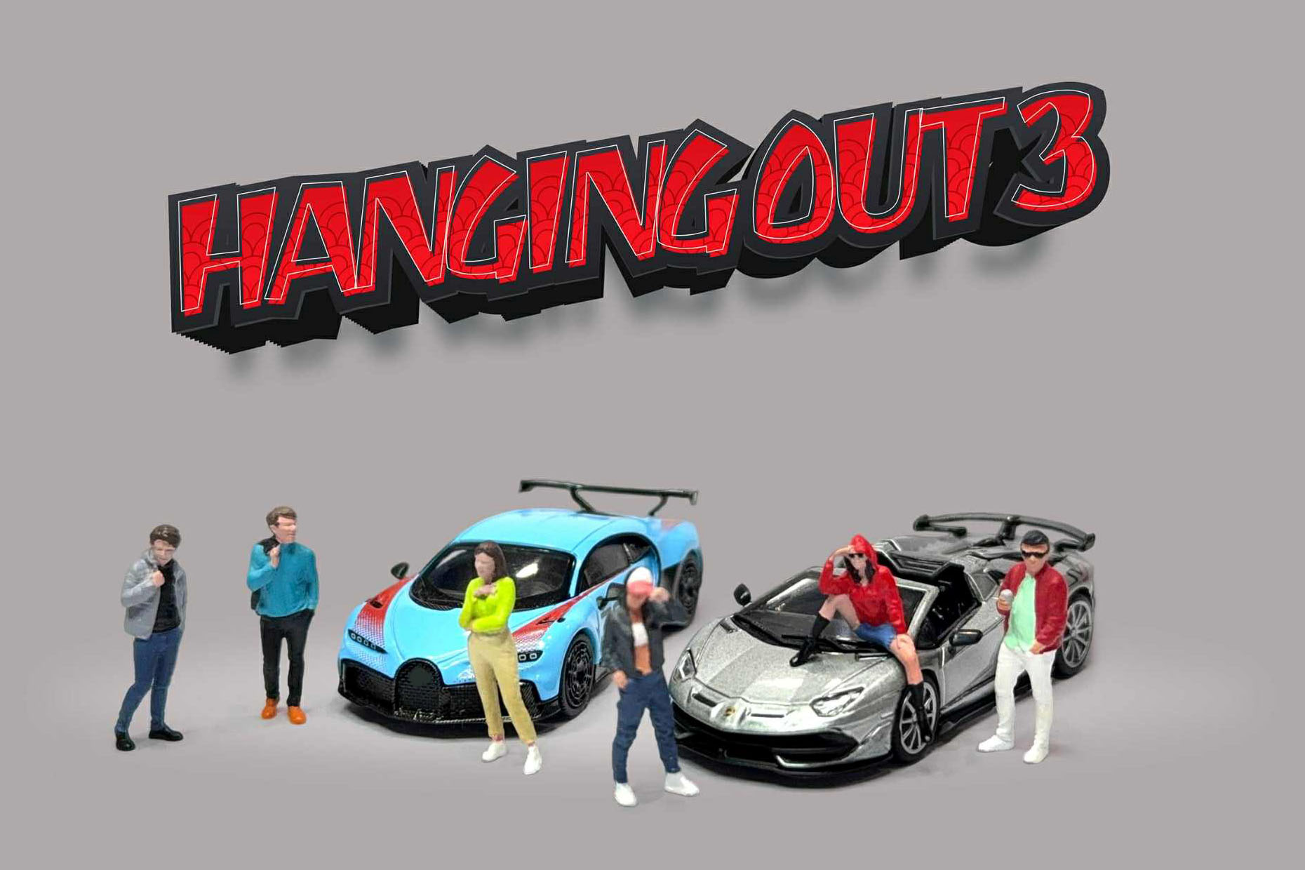 American Diorama 1/64 フィギュア ハンギングアウト3 6個セット