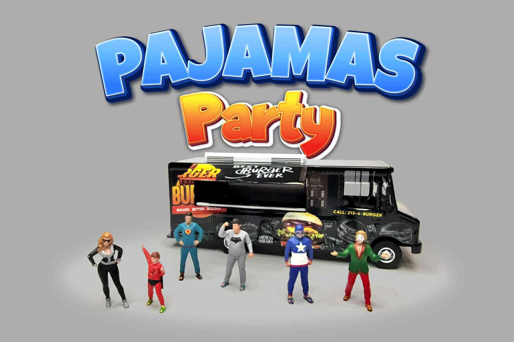 American Diorama 1/64 フィギュア パジャマパーティー 6個セット