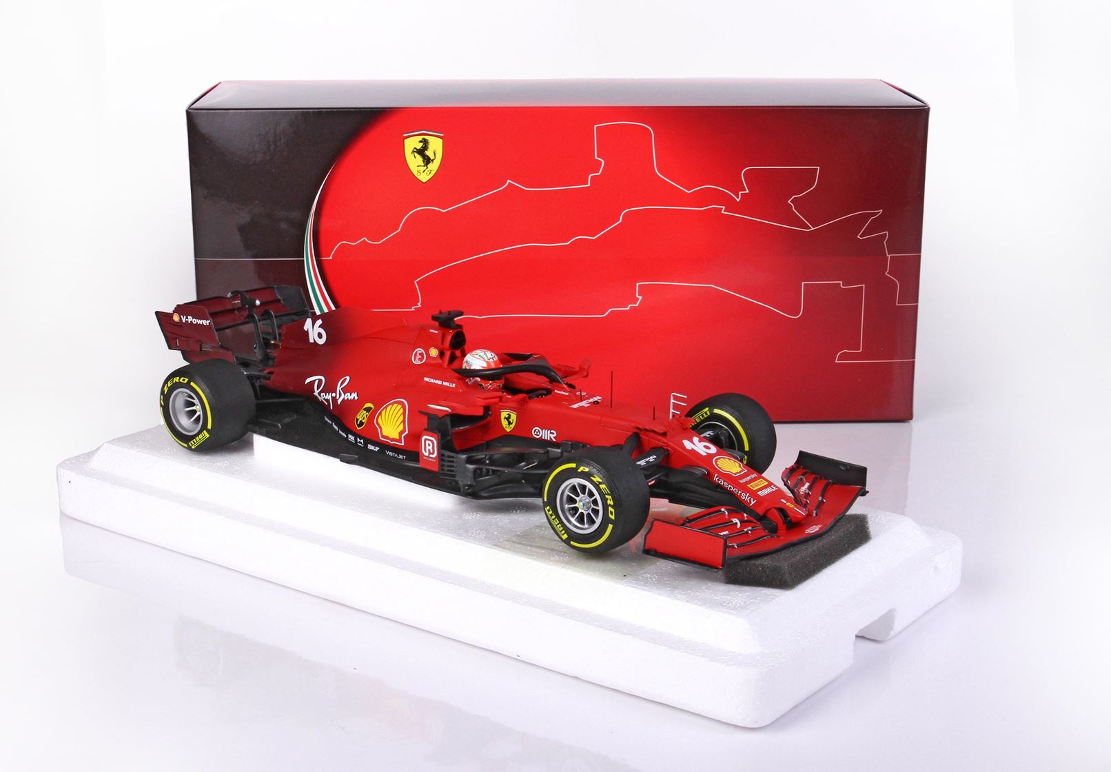 Ferrari SF-23 GP Italie Monza Charles Leclerc die-cast BBR Models 1/18 BBR231816BDIE avec vitrine