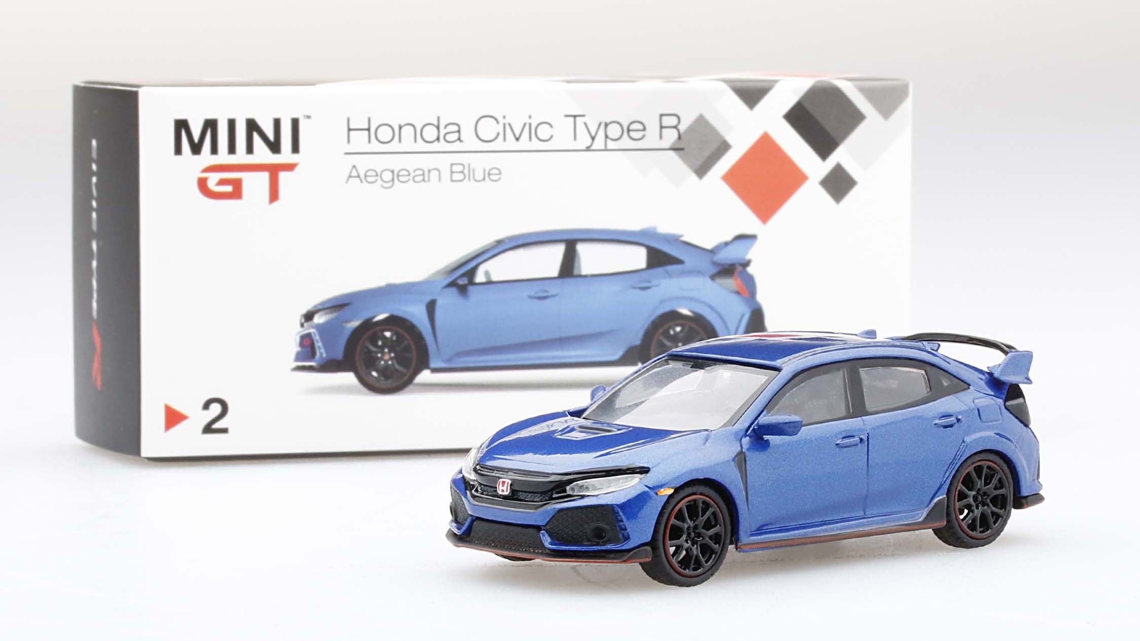 MINI GT 1/64 Honda シビック Type R Aegean Blue (左ハンドル）