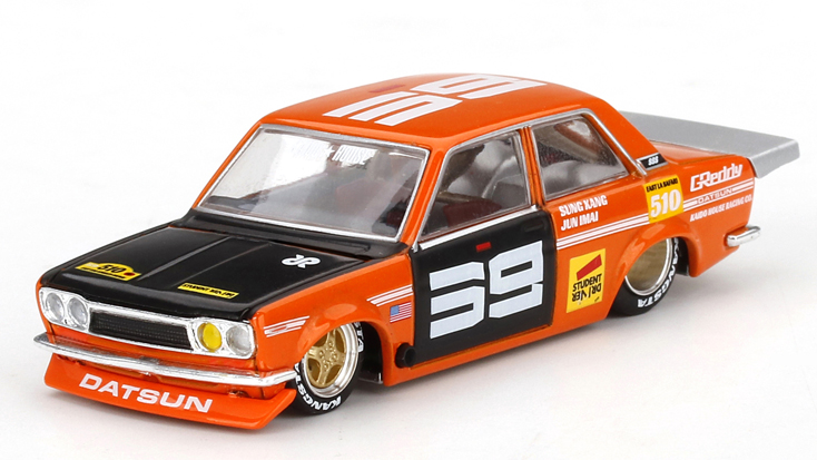 MINI GT 1/64 ダットサン 510 プロストリート SK510 オレンジ KAIDO HOUSE(左ハンドル)