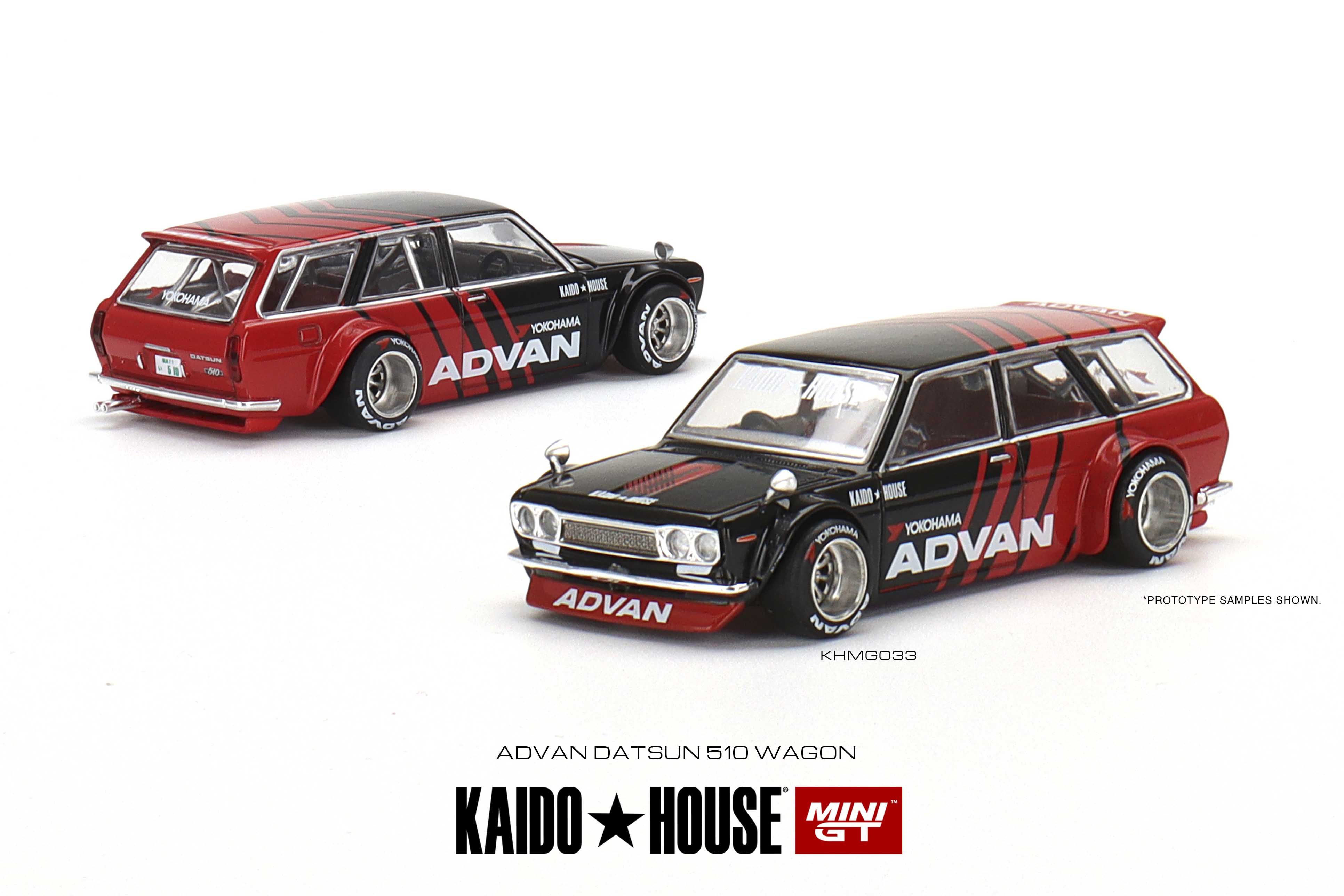 MINI GT 1/64 ダットサン KAIDO 510 ワゴン ADVAN(右ハンドル)