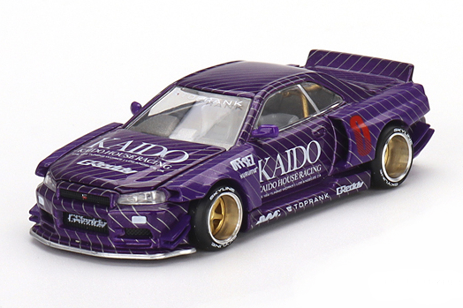 MINI GT 1/64 Nissan スカイライン GT-R R34 Kaido Works V1(右ハンドル)
