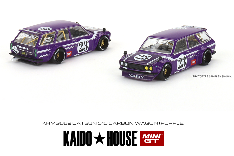 MINI GT 1/64 ダットサン KAIDO 510 ワゴン カーボンファイバー V1(右ハンドル)