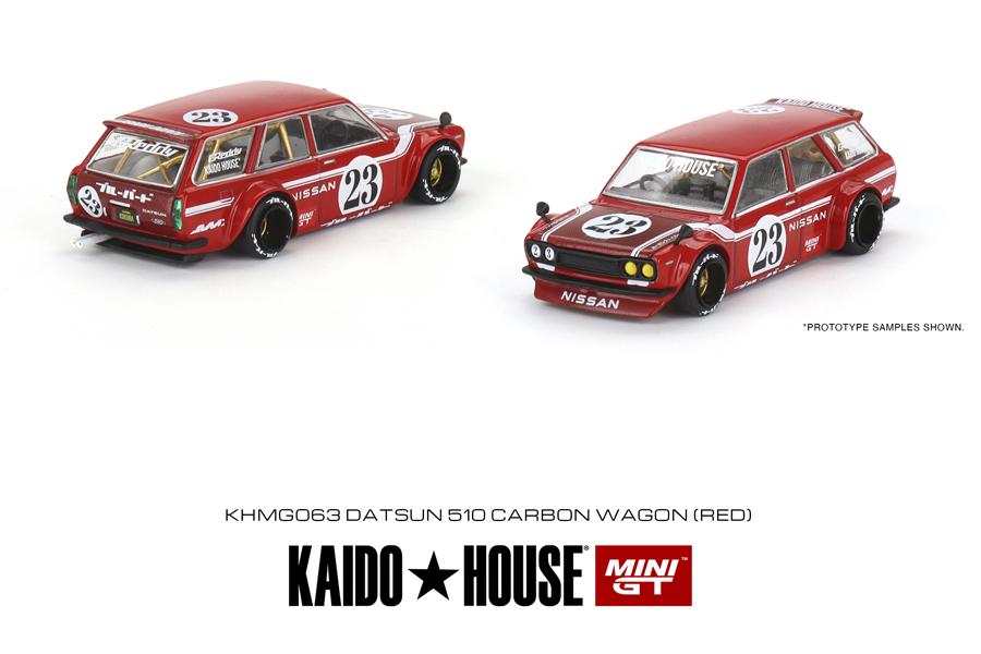 MINI GT 1/64 ダットサン KAIDO 510 ワゴン カーボンファイバー V2(右ハンドル)