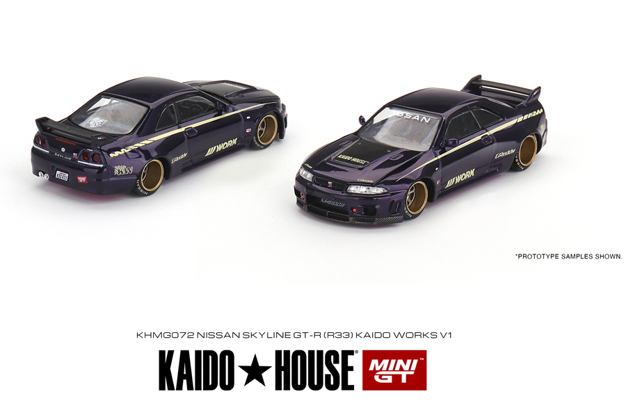 MINI GT 1/64 Nissan スカイライン GT-R R33 Kaido Works V1(右ハンドル)