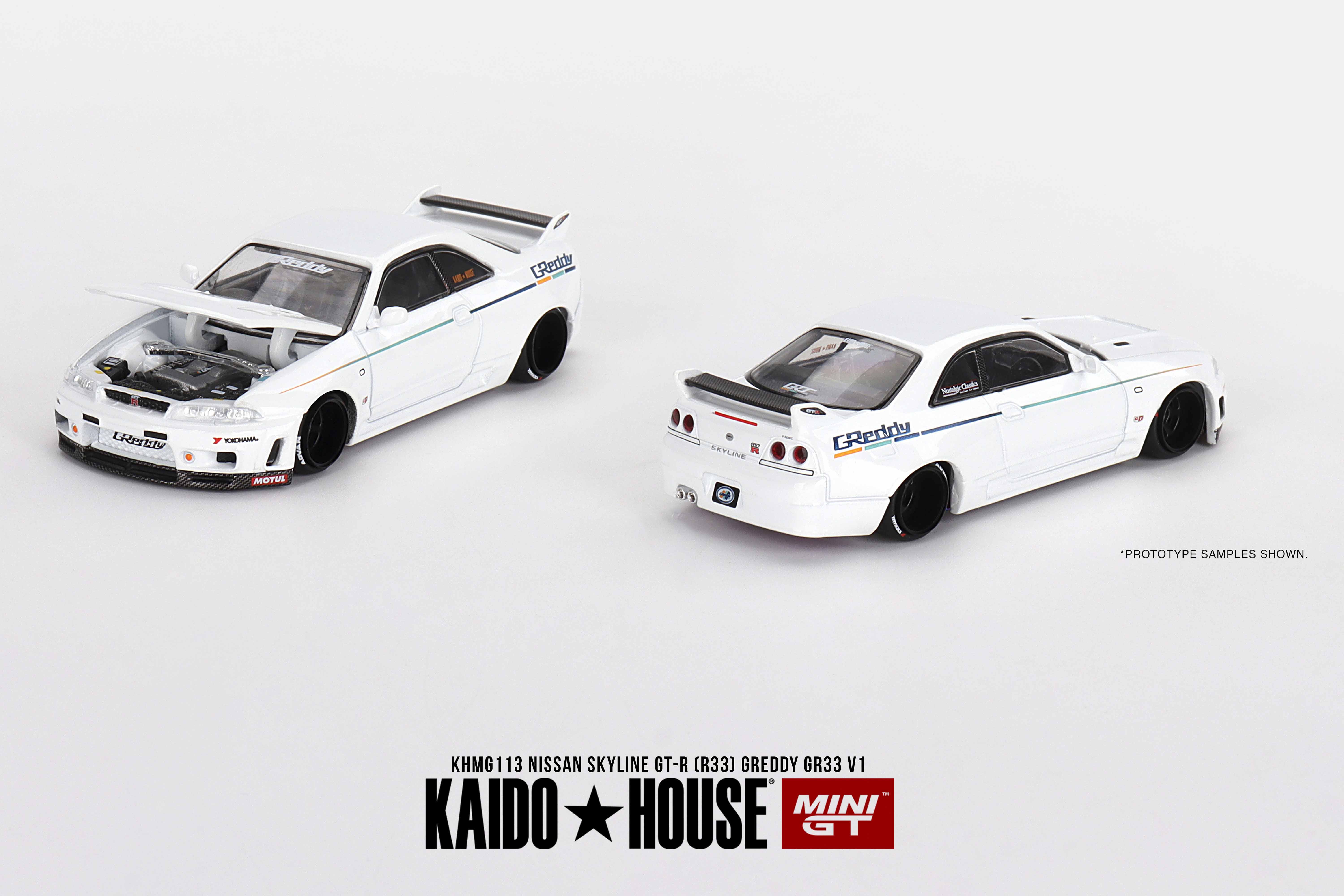 MINI GT 1/64 Nissan スカイライン GT-R R33 GReddy GR33 V1(右ハンドル)