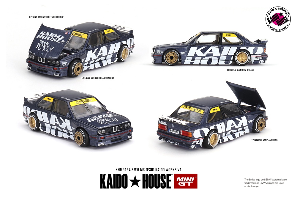 MINI GT 1/64 BMW M3 (E30) Kaido Works V1(左ハンドル)