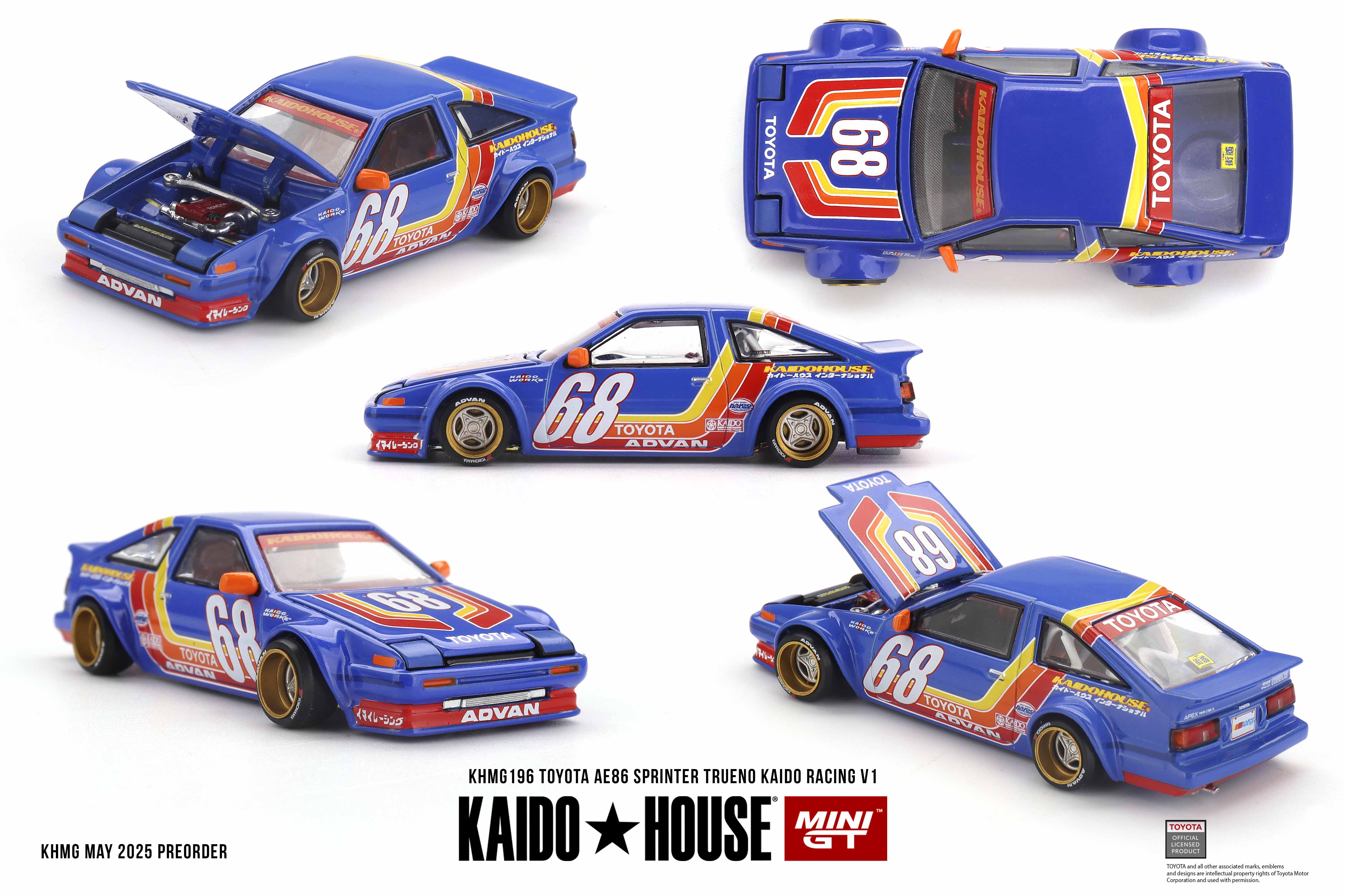 MINI GT 1/64 Toyota AE86 スプリンタートレノ Kaido Racing V1(右ハンドル)