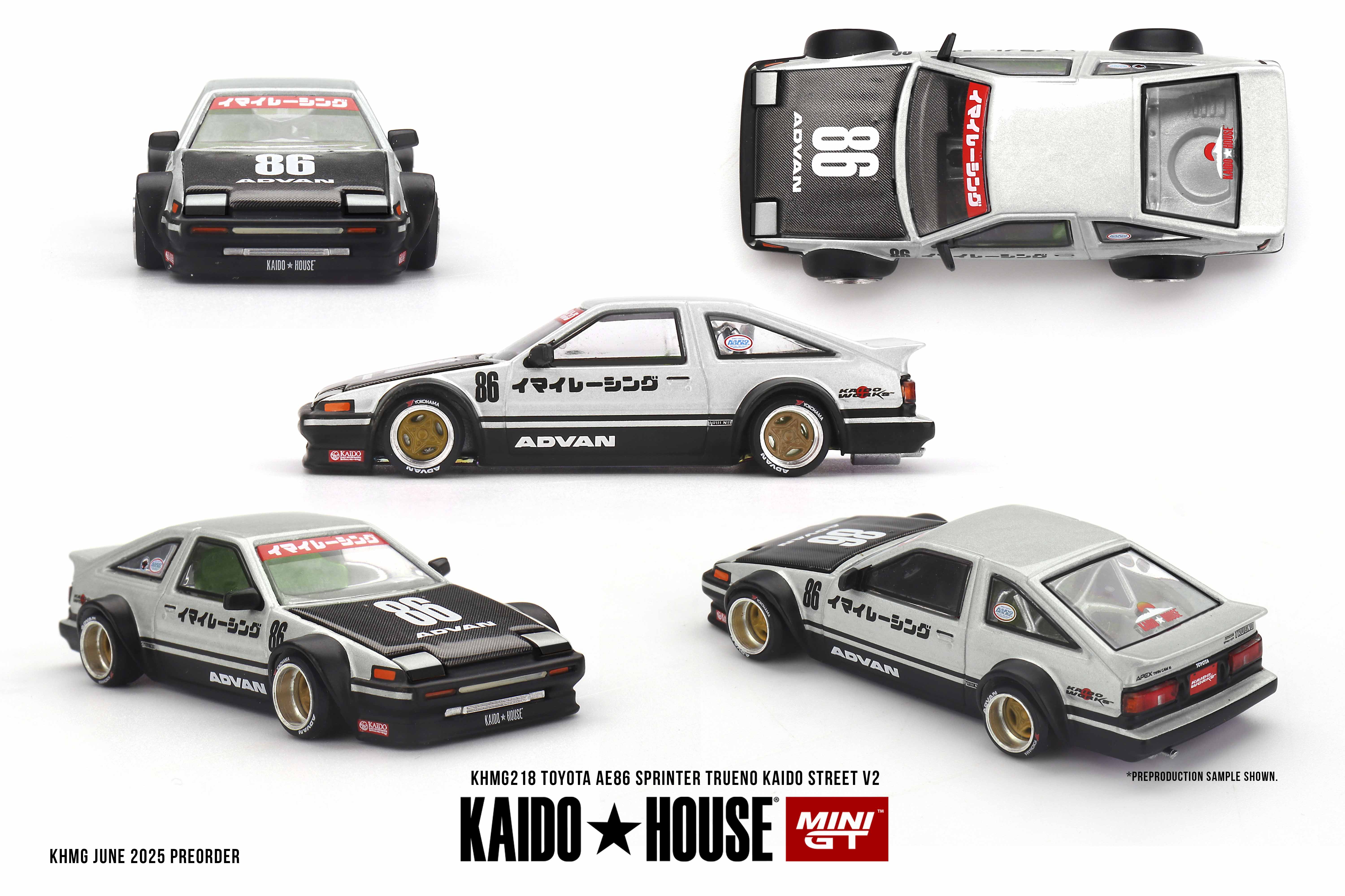 MINI GT 1/64 Toyota AE86 スプリンタートレノ Kaido Street V2(右ハンドル)