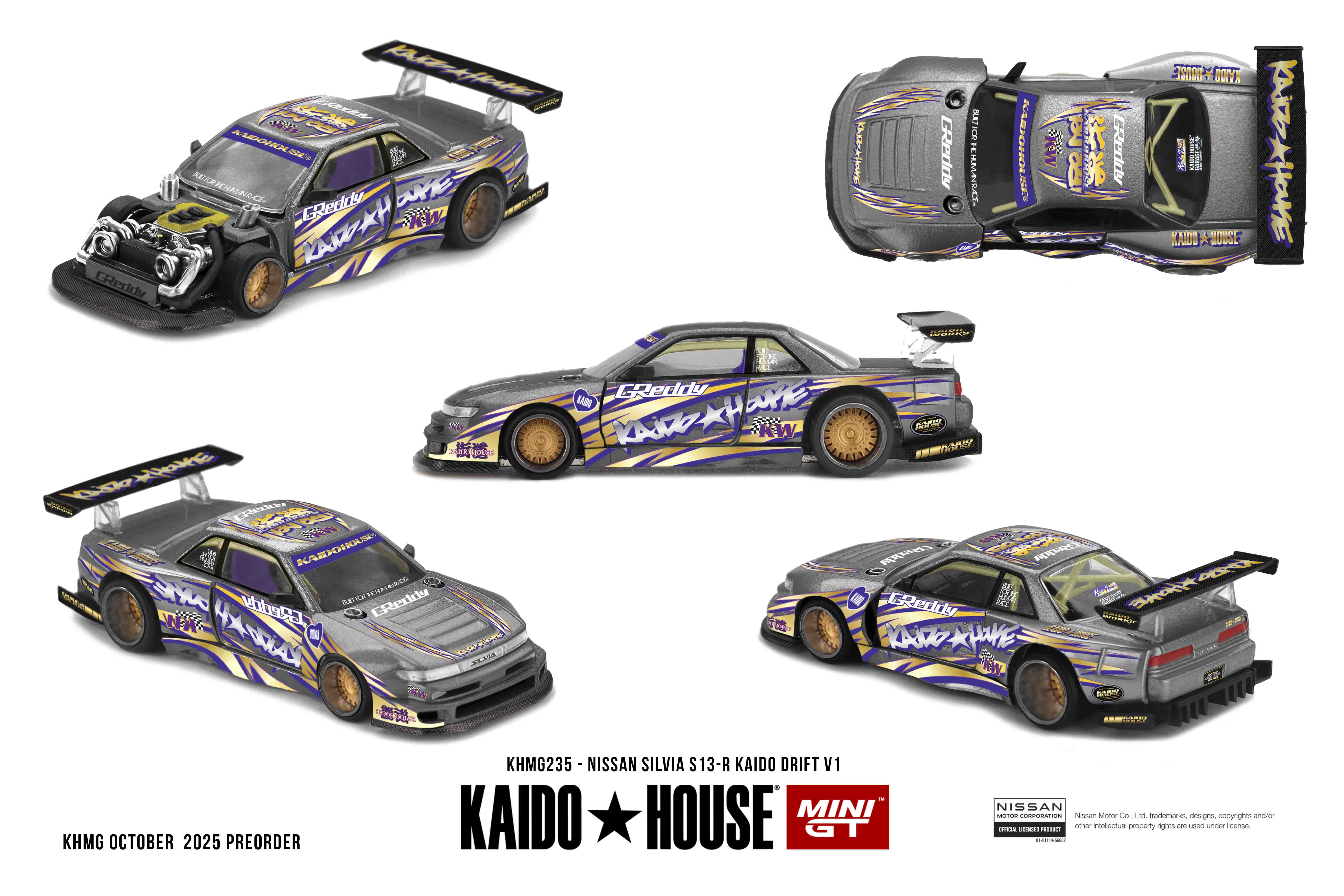 MINI GT 1/64 Nissan シルビア S13-R KAIDO DRIFT V1(右ハンドル)