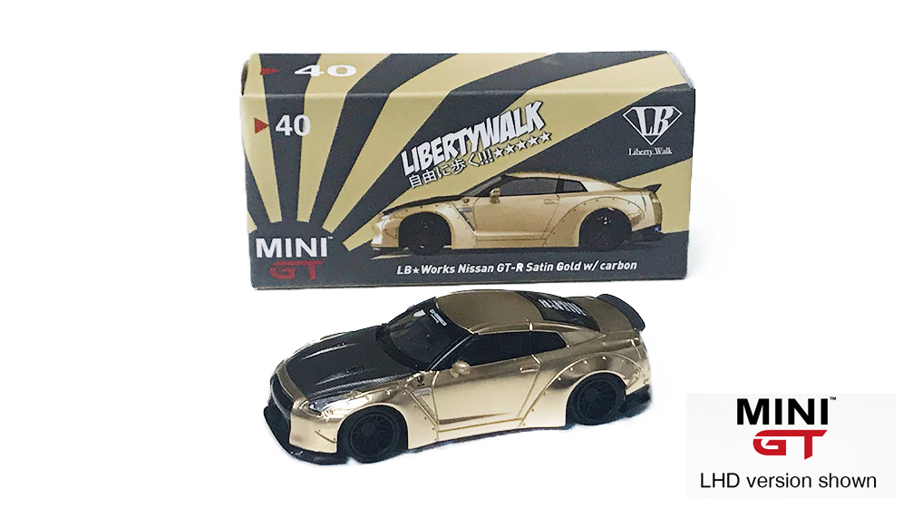 【抽選販売】静岡ホビーショー2019 限定モデル MINI GT 1/64 LB★Works Nissan GT-R Satin Gold w/carbon