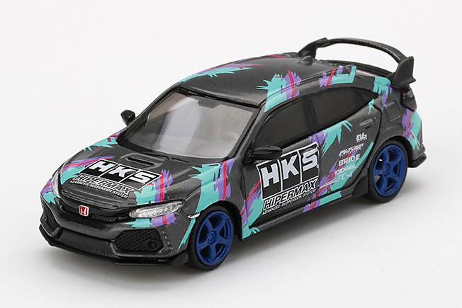 MINI GT 1/64 Honda シビック Type R HKS 2018 タイムアタック(左ハンドル）