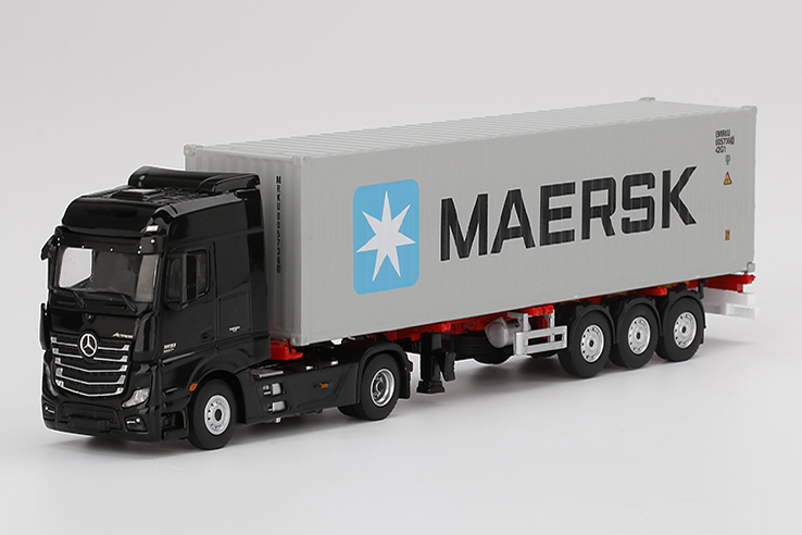 MINI GT 1/64 メルセデスベンツ アクトロス 40ftコンテナ”MAERSK"付属(右ハンドル）