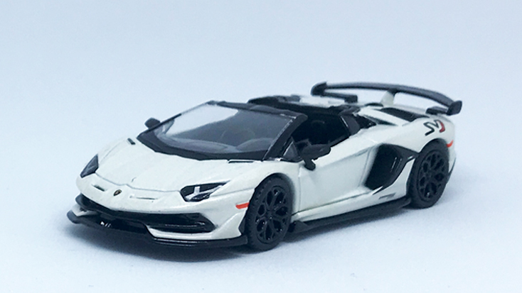 MINI GT 1/64 ランボルギーニ アヴェンタドール SVJ ロードスター Bianco Canopus(ホワイト)(左ハンドル)