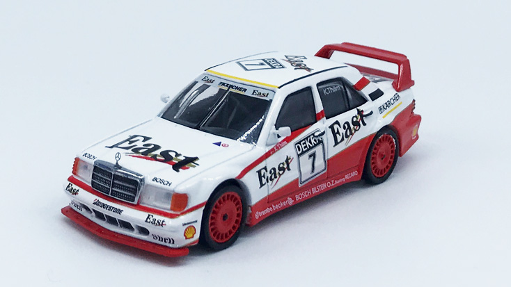 MINI GT 1/64 メルセデス ベンツ 190E 2.5-16 エボリューション II DTM 1991 #7 "East"(左ハンドル)