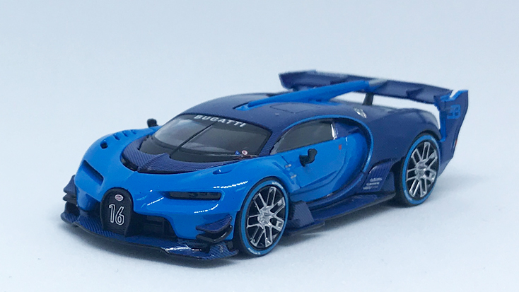 MINI GT 1/64 ブガッティ ビジョン グランツーリスモ ブルー(左ハンドル)