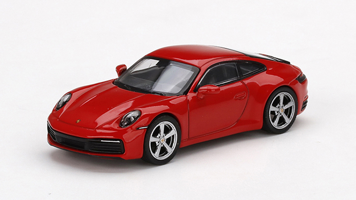 MINI GT 1/64 ポルシェ 911(992) カレラ S ガーズレッド(右ハンドル)