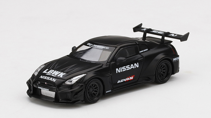 MINI GT 1/64 LB-Silhouette WORKS GT Nissan 35GT-RR バージョン2 マットブラック LBWK(右ハンドル)