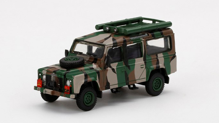 MINI GT 1/64 ランドローバー ディフェンダー 110 マレーシア軍 "Harimau Belang"(右ハンドル)マレーシア限定
