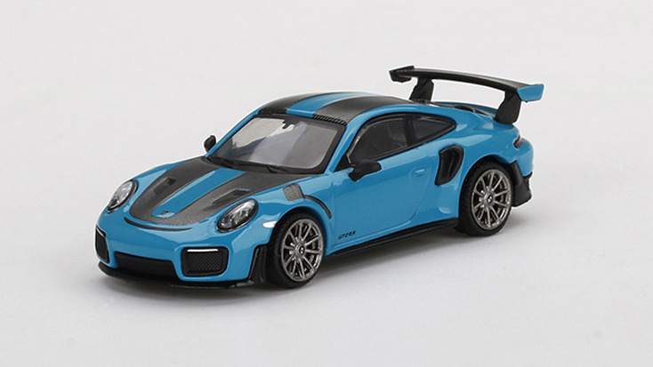 MINI GT 1/64 ポルシェ 991 GT2 RS ヴァイザッハ パッケージ マイアミブルー(右ハンドル)