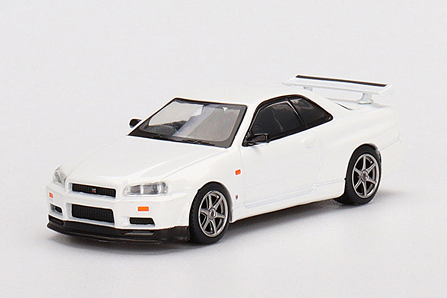 MINI GT 1/64 Nissan スカイライン GT-R R34 Vスペック N1 ホワイト(右ハンドル)