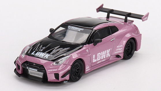 MINI GT 1/64 LB-Silhouette WORKS GT Nissan 35GT-RR バージョン2 パッションピンク(左ハンドル)