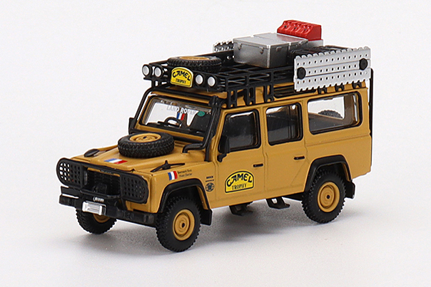 MINI GT 1/64 ランドローバー ディフェンダー 110 キャメルトロフィー アマゾン 1989 チームフランス(右ハンドル)