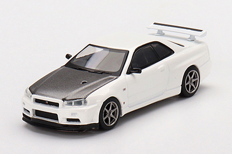 MINI GT 1/64 Nissan スカイライン GT-R R34 Vスペック II N1 ホワイト(右ハンドル)