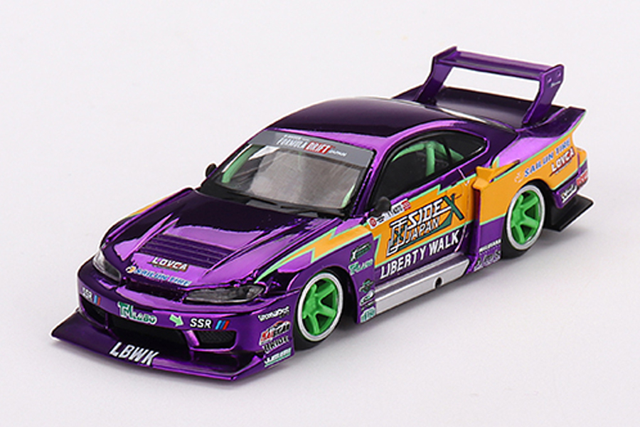 MINI GT 1/64 Nissan シルビア(S15) LB-Super Silhouette #555 2022 Formula Drift Japan(右ハンドル)