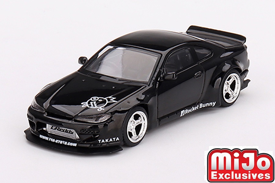 MINI GT 1/64 Rocket Bunny Nissan シルビア(S15) ブラックパール(右ハンドル)