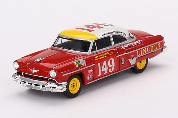 MINI GT 1/64 リンカーン カプリ カレラ・パナメリカーナ・クラス 1954 優勝車 #149(左ハンドル)