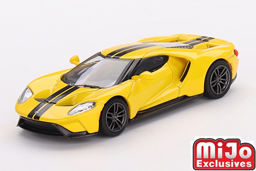 MINI GT 1/64 フォード GT トリプルイエロー(左ハンドル）