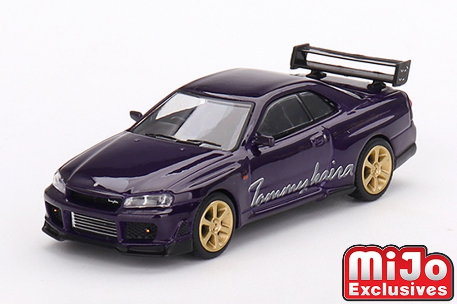 MINI GT 1/64 Nissan スカイライン GT-R R34 トミーカイラ R-z ミッドナイトパープル(右ハンドル)